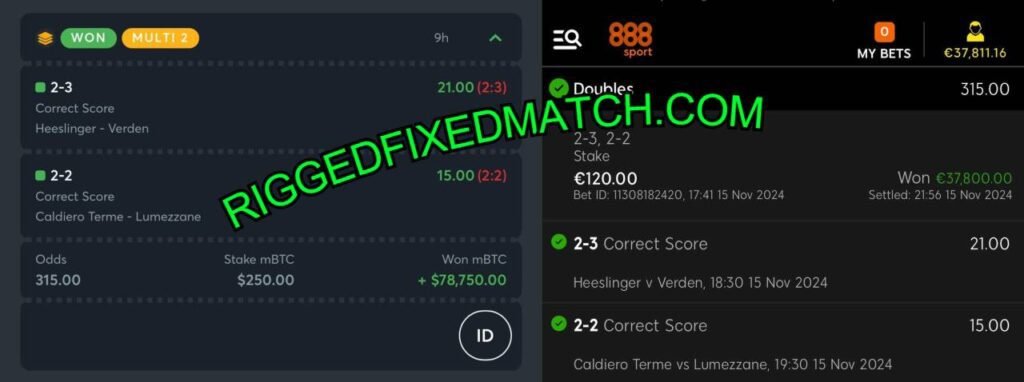 888 SPORT FIXED MATCHES TIPS 1X2