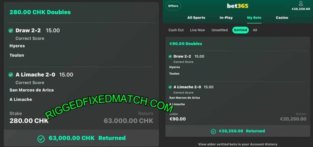 BET365 RIGGED FIXED MATCH