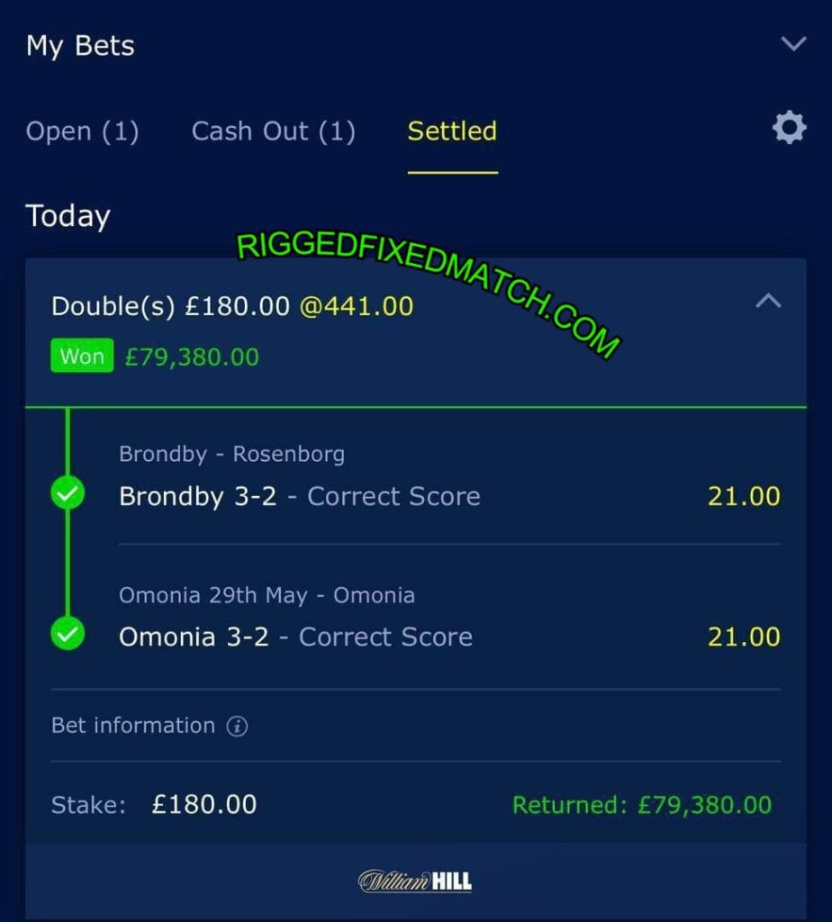 WILLIAM HILL FOOTBALL FIXED BETTING TIPS