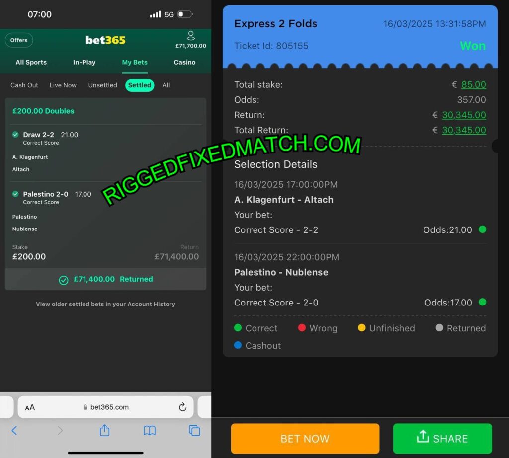 bet365 fixed matches betting tips