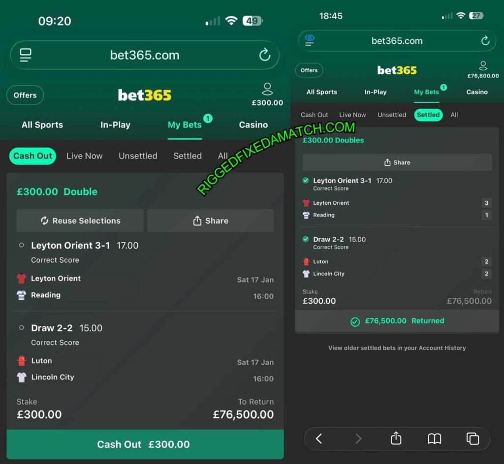 PADDY POWER FIXED MATCHES TIP BET365 FIXED MATCHES PREDICTIONS
