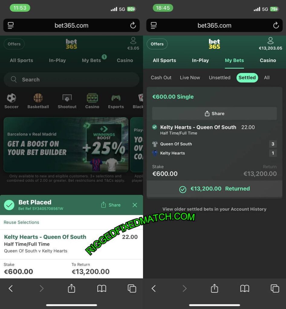 BET365 RIGGED FOOTBALL TIPS