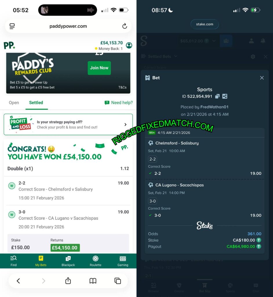 PADDYPOWER SECURE FIXED MATCH PADDYPOWER SECURE FIXED MATCH