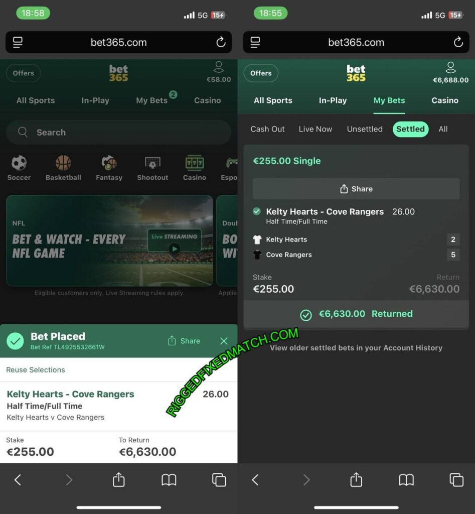 RIGGED HTFT FIXED MATCHES