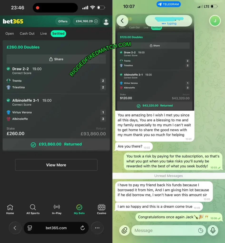 TELEGRAM FIXED MATCHES TIPS