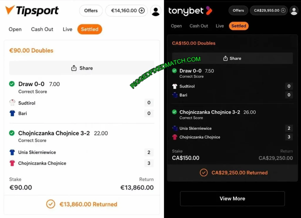 TONYBET CORRECT SCORE TIPS TONYBET CORRECT SCORE TIPS