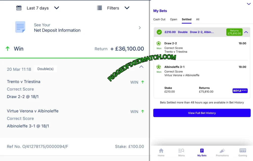 WILLIAMHILL FIXED MATCHES TIPS