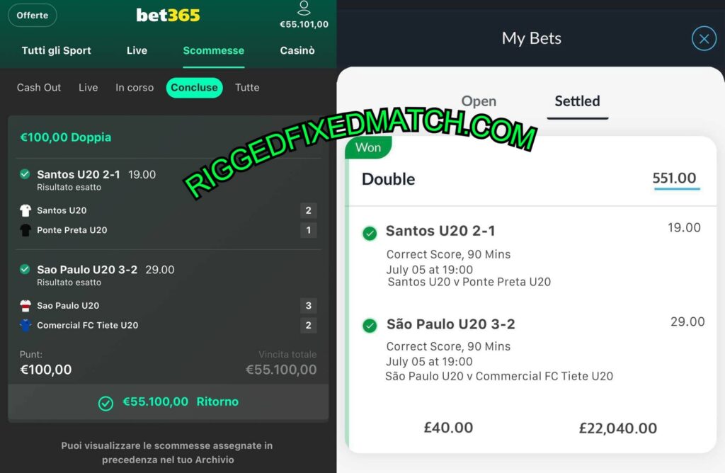 BET AT HOME CORRECT SCORE FIXED MATCHES