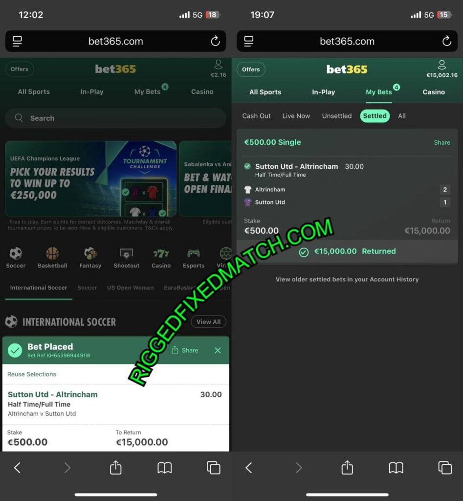 FOOTBALL RIGGED MATCHES TIPS