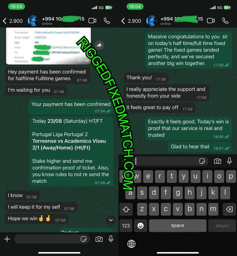 RIGGED FIXED GAMES ON WHATSAP