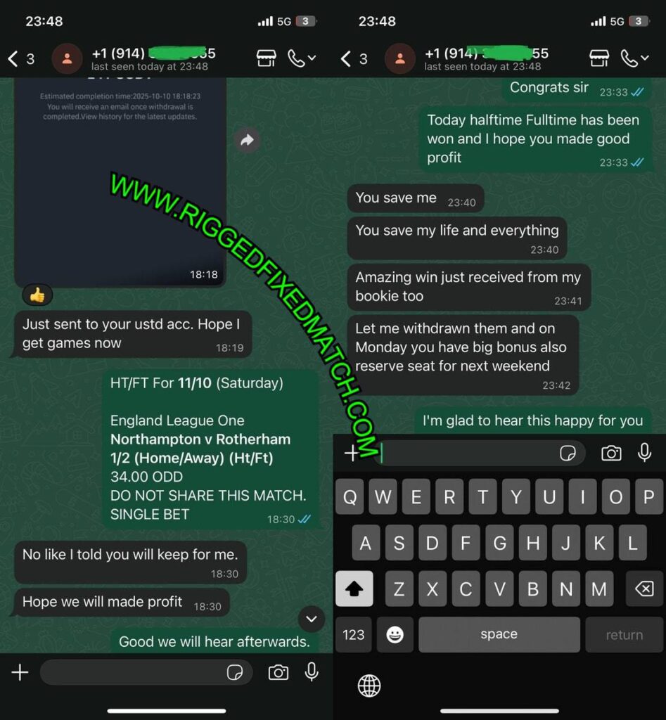 RIGGED HALFTIME TIPS WHATSAPP